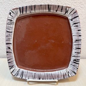 Plate: TerraCotta w/slips & glaze Handmade by Ceramic Artist Potter. Sweet!